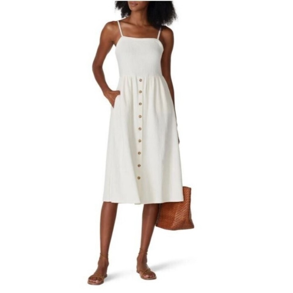 Madewell Cami Button-Front Midi Dress - Picture 1 of 12